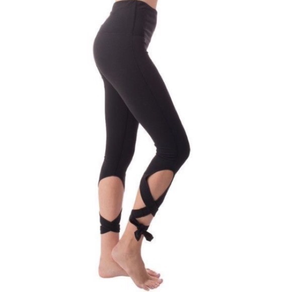 Gaiam Ballet Tie Leggings - Picture 1 of 5